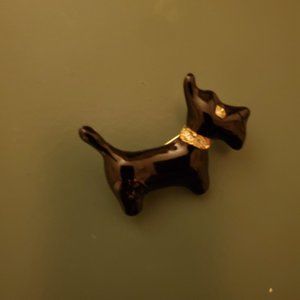 Cute Black Dog Brooch Vintage Fashion Jewelry